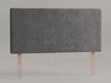 Ellis bed headboard in Grey fabric with a plain rectangular shape, smooth padded front and wooden fixing struts