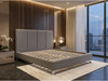 Hush My Bed Estella grey linen fabric bed frame handcrafted in the UK