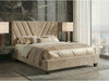 Luxury Beige Velvet Bed with Gold Trimmings - Sequoia Design by Hush My Bed