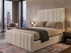 Selva off-white bouclé ottoman bed frame, a premium British-made solid base ottoman bed