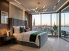 Chantal Ottoman storage bed in luxurious grey velvet, styled in a modern penthouse apartment bedroom by Hush My Bed