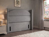 Grey linen-textured fabric headboard featuring a modern full-length structure by Hush My Bed