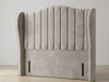 Stina floor standing headboard in silver smooth velvet