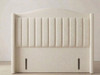 Arna wingback floor standing headboard in off white velvet fabric