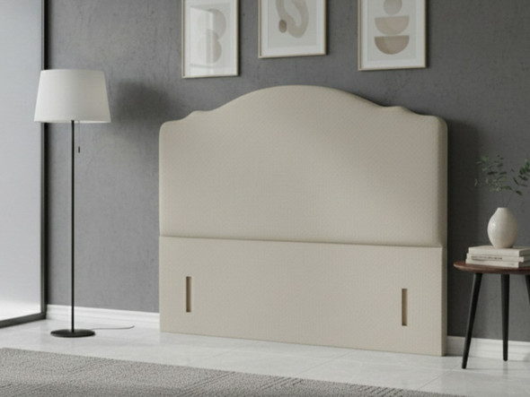 Experience luxury with the Annistyn Floor Standing Headboard. Customizable sizes and fabrics ensure a perfect fit, adding sophistication to your bedroom space.