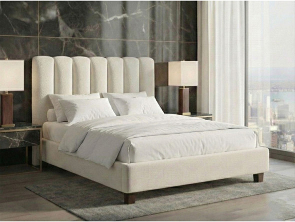 Close up texture of luxurious beige velvet upholstery fabric for custom bed frames by Hush My Bed