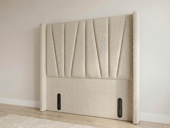 Chelo floor standing headboard in Ivory Atlanta fabric