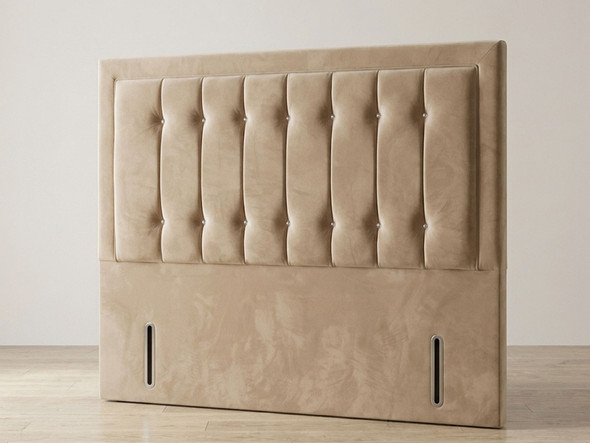 Biscuit speckle smooth velvet floor standing headboard
