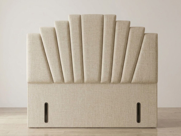 Vala floor standing headboard in cream linen fabric