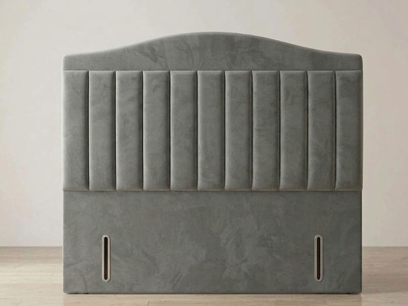 Charcoal Smooth Velvet — Sissel floor standing headboard in charcoal smooth velvet fabric