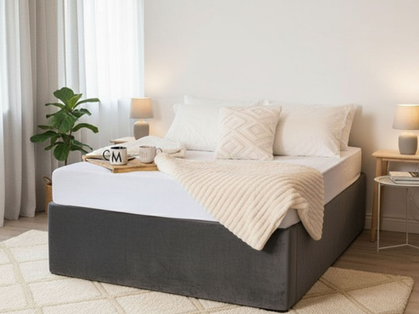 Bestselling Amari Grey Velvet Ottoman Storage Bed – Luxury Upholstered Bed Frame by Hush My Bed UK