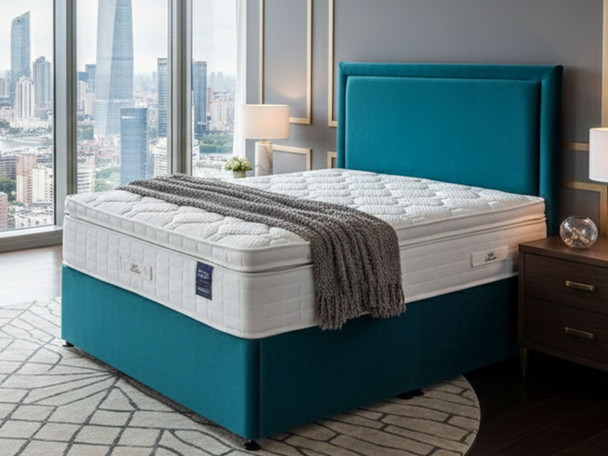 Discover the Orion Full Bed Set featuring a luxurious Pillow Top Memory Foam 3000 Pocket Sprung Mattress, stylish Divan base, and elegant headboard for ultimate comfort.