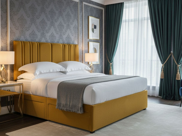 Transform your bedroom with the Abriana Bed Headboard by Hush My Bed. Luxurious fabrics, elegant design, and ultimate comfort await. Order yours today!