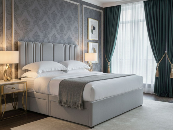 Transform your bedroom with the Abriana Bed Headboard by Hush My Bed. Luxurious fabrics, elegant design, and ultimate comfort await. Order yours today!