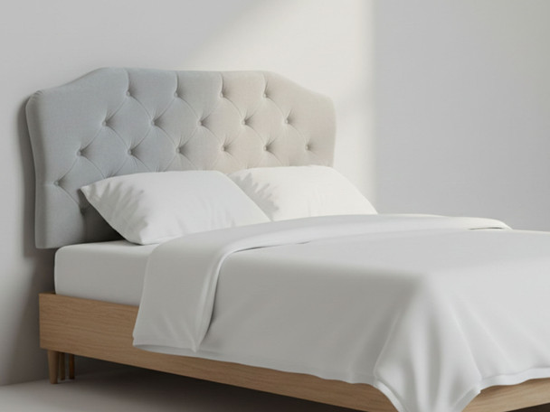 Transform your bedroom with the Emily Bed Headboard. Experience luxury, comfort, and style with customizable fabrics and sizes for every space.