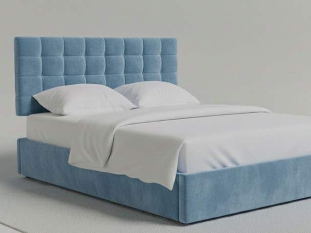 Experience luxury with the Nevada Bed Headboard. Expertly crafted in the UK, it combines comfort and elegance, available in various sizes and exquisite fabrics.