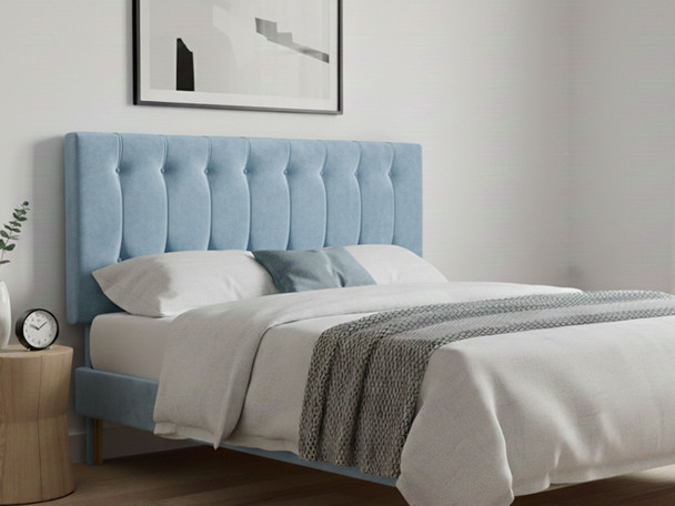 Enhance your bedroom aesthetic with the Seville Bed Headboard, combining sophistication and comfort, available in various sizes and luxurious fabric options.