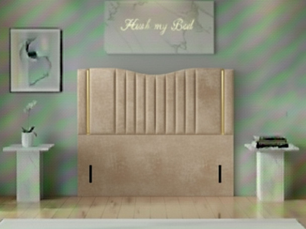 Experience luxury with the Clover Floor Standing Headboard. Handmade in the UK, it features a unique design and a variety of fabrics to enhance your bedroom's charm.