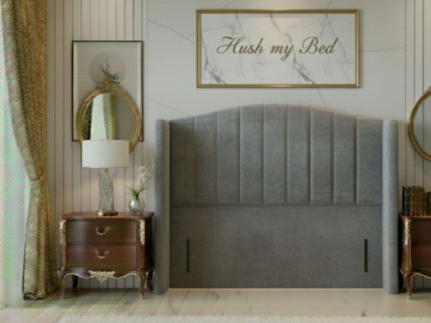 Upgrade your bedroom décor with the Haisley Floor Standing Headboard. Available in various sizes and fabrics, it combines style, stability, and easy installation.