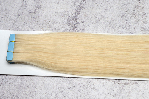 20" Remy  Human Hair Tape Hair Extensions #1010 LIGHT BEIGE BLONDE