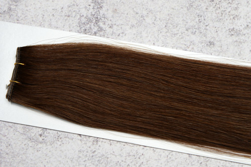 20" Genius Weft Remy Human Hair Extensions #6 LIGHT BROWN