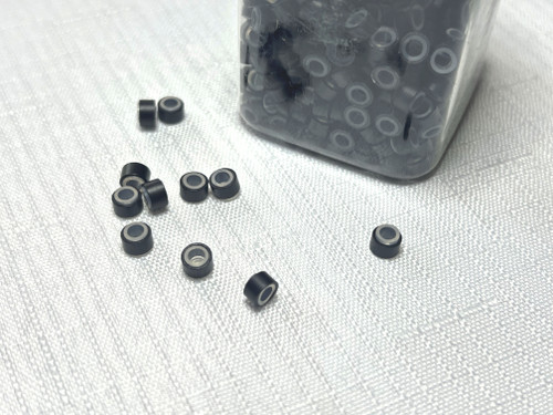 Black Silicone Micro Beads 500pcs