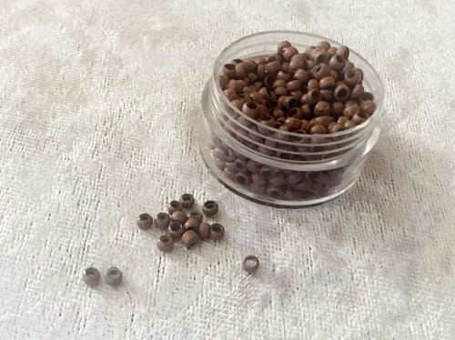 LIGHT BROWN Silicone Nano Beads 3mm 500pcs