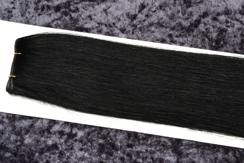 24" Genius Weft Remy Human Hair Extensions #1 Black