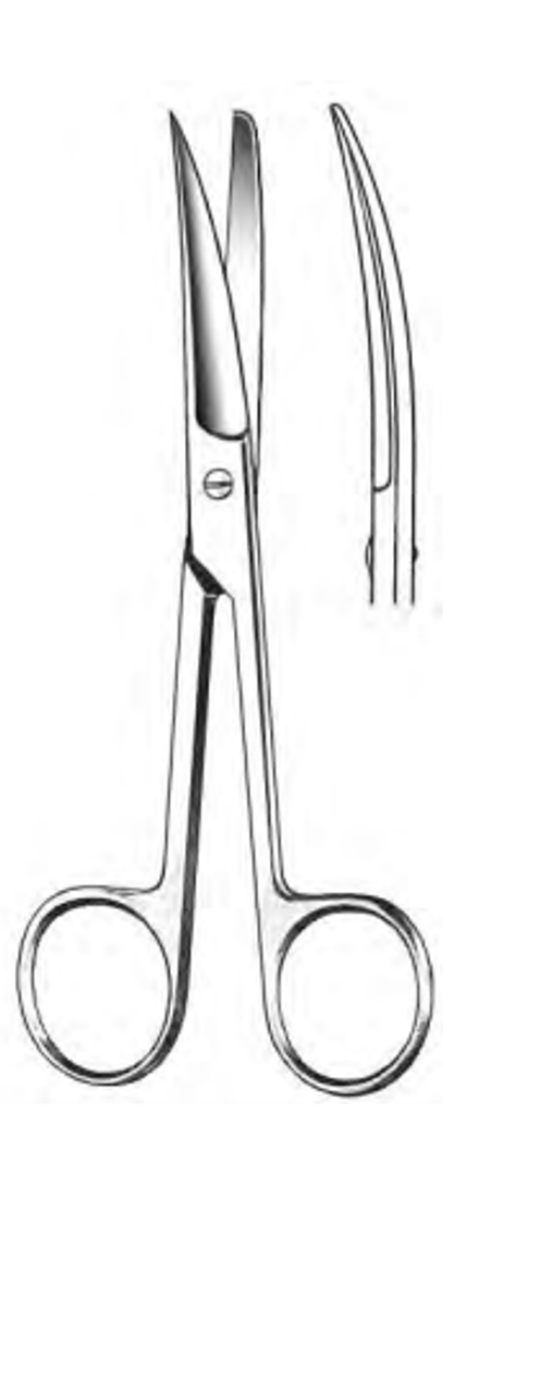 Operating Scissors - Curved, S/B, 5-1/2