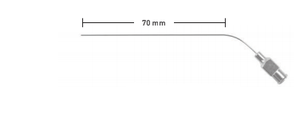 SUCTION CANNULA BY HOUSE, ANGL.LUER-L., 2.0MM, WL 7CM