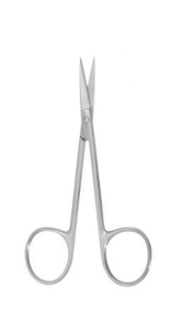 IRIS SCISSORS, STR, SH/SH, 10.5CM