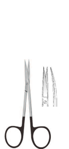 IRIS SCISSORS,CRVD. SH/SH,LENGTH 11.5CM"SC" SUPERCUT, SERR. JAWS, BLACK FINGERRINGS IRIS SCISSORS,CRVD. SH/SH,LENGTH 11.5CM"SC" SUPERCUT, SERR. JAWS, BLACK FINGERRINGS