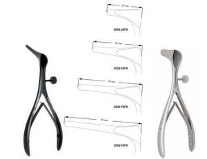 SEPTUM SPECULUM BY COTTLE, BLACK, V THINBLADES 55 MM, LENGTH 13.5CM,WITH SET SCREW