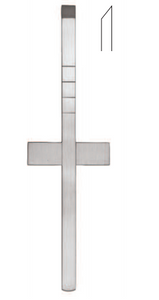 CHISEL BY COTTLE, WITH CROSSBAR,STRAIGHT2 MM WIDE, LNGE 18.5CM