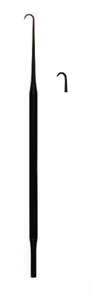 HOOK TENACULUM BY COTTLE, CURVED,EBONY FINISH, 14.5CM