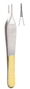 DRESSING FORCEPS BY ADSON,DELICATE, 12CM, WITH TC INSERTS