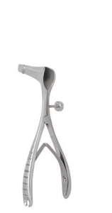 NASAL SPECULUM BY KILLIAN, RIGHT BLADE75 MM, RIGHT BLADE SHORTENED W. MANDRELSLENGTH 15 CM, WITH SET SCREW, FORFLEXIBLE TENSION ARM. NASAL SPECULUM BY KILLIAN, RIGHT BLADE75 MM, RIGHT BLADE SHORTENED W. MANDRELSLENGTH 15 CM, WITH SET SCREW, FORFLEXIBLE TENSION ARM.