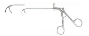 ROTATING ANTRUM GRASPING FORCEPS,FINGER POST FACILITIES 360° ROTATION,RETROGRADE OPEN.JAWS 120°, WL 13 CM
