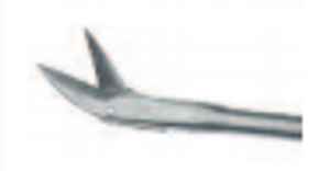 LARYNX SCISSORS, UPCURVED 45°, NL 23 CM