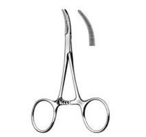 HARTMAN Mosquito Forceps, Curved, Satin, (8.9cm) 3-1/2"