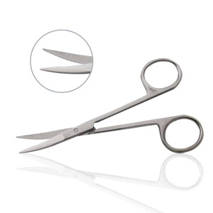 GERMAN IRIS SCISSORS: Curved, 4.5"
