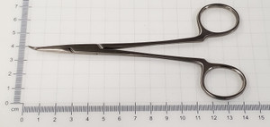 McCabe facial nerve dissector, 14.0 mm smooth angled jaws, 5 1/2" (14.0 cm)