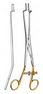 KOGAN Endocervical Speculum, 3mm Narrow Tip, w/Gauge and Set Screw, Gold Plated Handles, Satin (24.1 cm) 9-1/2"
