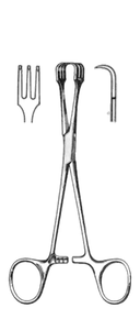 LAHEY Traction Forceps, 3 x 3 teeth, Straight, (15.9cm) 6-1/4"