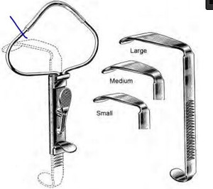 McIVOR Mouth Gag, Complete with Three Tongue Blades, Satin, (14.6cm) 5-3/4"