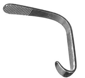 ANDREWS Tongue Depressor, Serrated Blades, 21mm Wide, Satin, (10.8cm) 4-1/4"