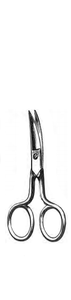 Cuticle Scissors, Curved, (8.9cm) 3-1/2"