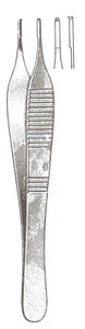Adson Tissue/Suture Forceps, 1 x 2T, w/Tying Platform, Smooth Platform, Satin, 4-3/4" Adson Tissue/Suture Forceps, 1 x 2T, w/Tying Platform, Smooth Platform, Satin, 4-3/4"