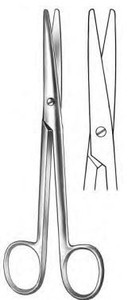 MAYO Dissecting Scissors, Straight, rounded blades, (17cm) 6-3/4"