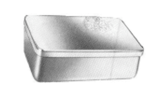Surgical Box With Cover, Without Knob, 12" x 8" x 2", (305cm x 203cm x 51cm)